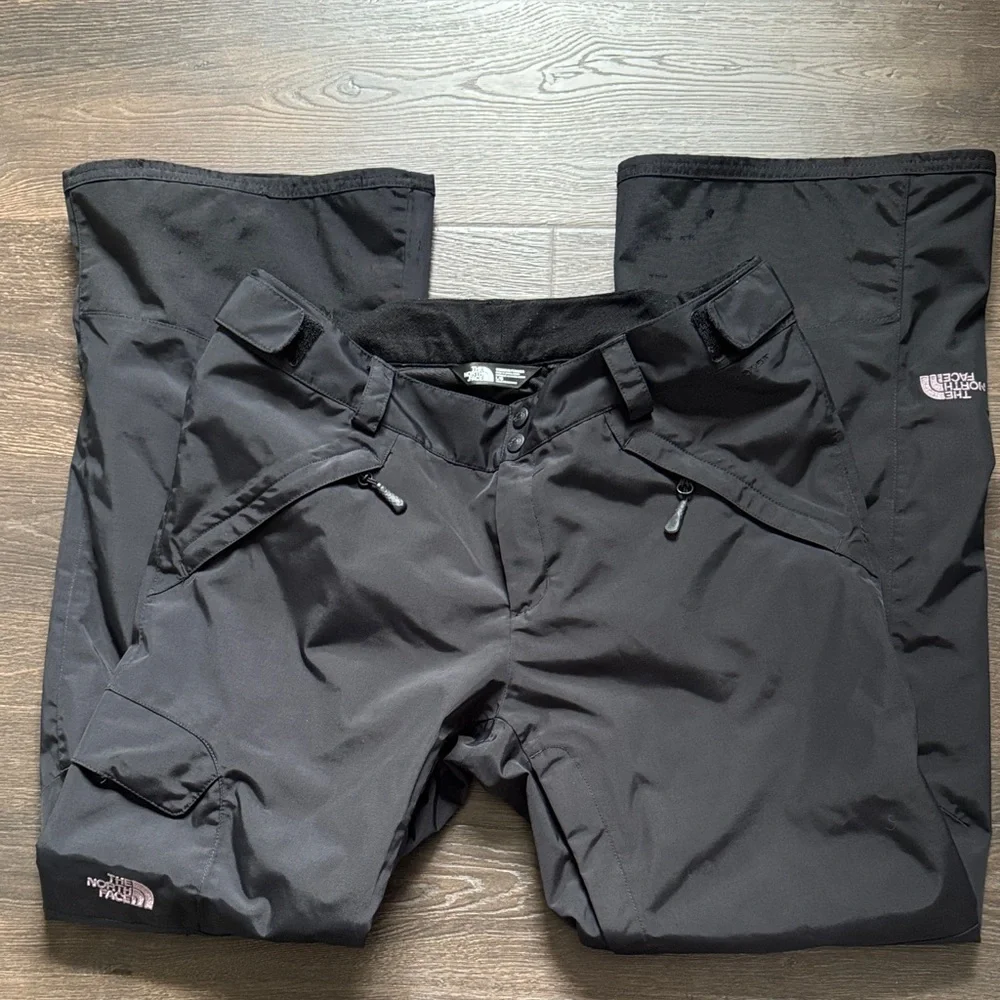 The North Face Women’s TNF Black Snow Pants Large Waterproof Ski Snowboard - Picture 5 of 8